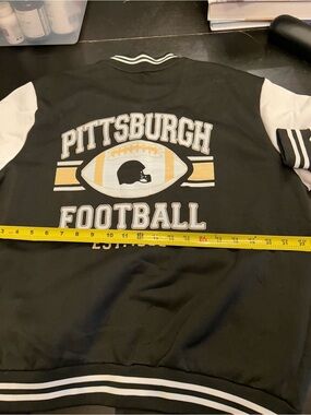 Pittsburgh Football  Varsity Jacket - Black & White